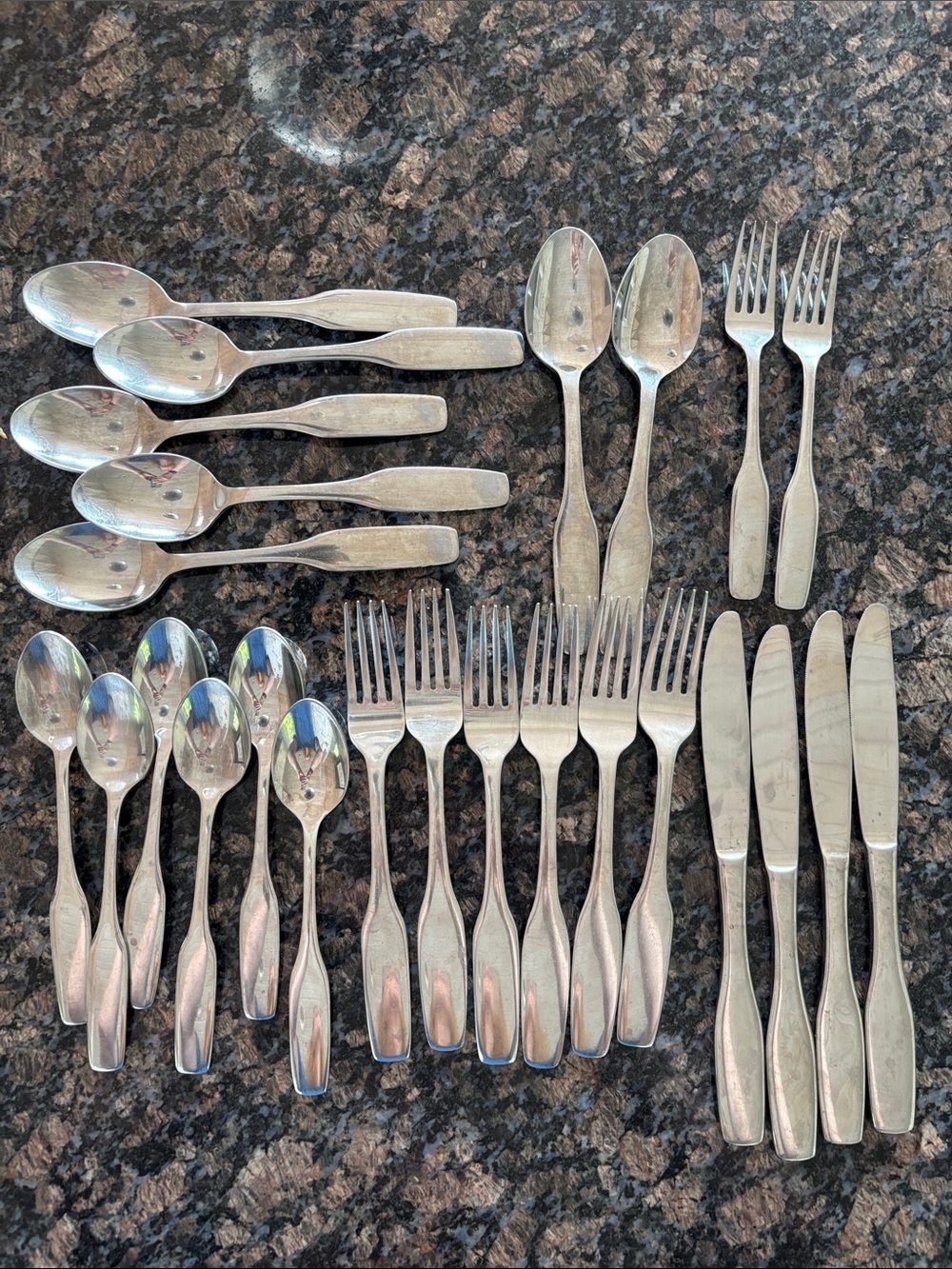 Hampton Silversmiths Stainless Steel China Flatware Set Incomplete Silverware